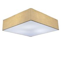 Plafon Quadrado Md-3052 Cúpula em Tecido 60x60x15cm Palha - Bivolt Plafon Quadrado Md-3052 Cúpula em Tecido 60x60x15cm Palha - Bivolt