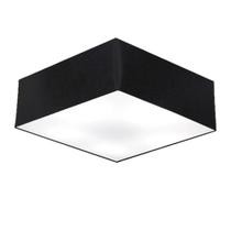 Plafon Quadrado Md-3056 Cúpula em Tecido 15/70x70cm Preto - Bivolt