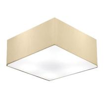 Plafon Quadrado Md-3060 Cúpula em Tecido 21/80x80cm Algodão Crú - Bivolt