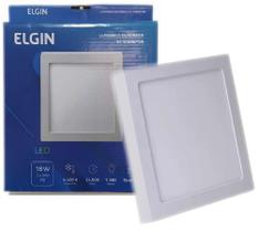 Plafon quadrado sobrepor 18W branco frio ELGIN