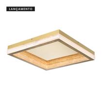 Plafon queeensland quadrado cristal 40x40cm - dourado Plafon queeensland quadrado cristal 40x40cm - dourado