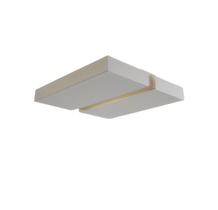 Plafon Rebatedor Vazado Quadrado 50 cm Branco Quarto Sala de Estar Living