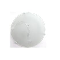 Plafon Redondo 30 Cm 2 Lâmpadas Luna Luxo Branco