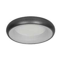 Plafon Redondo Cinza Escovado 41cm Led 22W 3 em 1 Bivolt 15766-PL