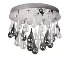 Plafon Redondo Com Gotas De Vidro Luciin Zg 082 Plafon Redondo Com Gotas De Vidro Luciin Zg 082