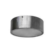 Plafon redondo de aluminio escovado 20cm