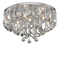 Plafon Redondo De Cristais 7 Lamp. G9 - Cromado Hevvy 93779