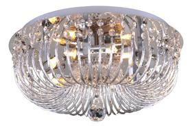 Plafon Redondo De Cristal 8 Lamp. G9 - Cromado Hevvy 94212