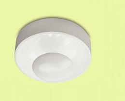 Plafon redondo de metal pintado de branco Luz indireta