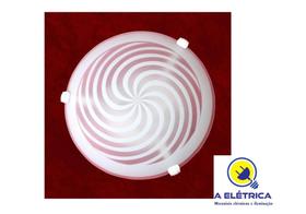 plafon redondo de vidro 30cm catavento