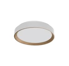 Plafon redondo led Arbos branco com borda marrom 24W bivolt multicolor - Blumenau