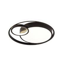 Plafon Redondo Preto 43cm Led 44W 3 em 1 Bivolt