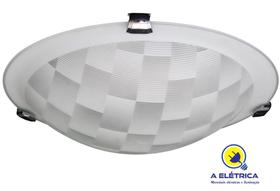 plafon redondo quadriculado 27cm de diametrro