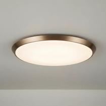 Plafon redondo sobrepor dourado 40 cm 3000k 29w brisa cod. 2145 adn Iluminacao