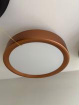 Plafon ring redondo de sobrepor cobre com difusor de acrílico 10,5 X 40 cm - Newline Plafon ring redondo de sobrepor cobre com difusor de acrílico 10,5 X 40 cm - Newline