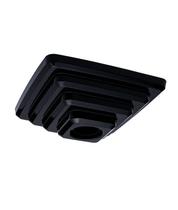 Plafon Rosqueado Piramide Quadrado 17cm Preto E27