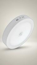 Plafon Sensor Presença LED Redondo 18W Branco Frio