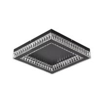 Plafon skylight sky-3064pt diamond 42x42x8cm preto metal e cristal 3000k 1920lm