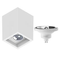 Plafon Sob P/ 2 Lam Boxit + Lâmpada AR111 12W 4000K Save Energy