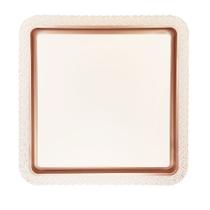 Plafon Sobrepor Almaz Cristal Detalhe Dourado 50cm Led 48W 3 em 1 Bivolt DS9961 Delis