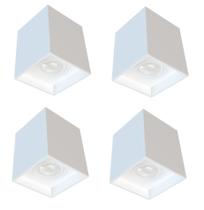 PLAFON SOBREPOR BOX BRANCO 10x10x12cm MOON - KIT C/4un