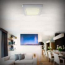 Plafon sobrepor Bronzearte Home LED quadrado 12W 6K bivolt