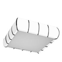 Plafon Sobrepor Catargo 50x50cm Madeira 4L E27 Branco Plafon Sobrepor Catargo 50x50cm Madeira 4L E27 Branco