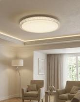 Plafon Sobrepor Cristal Abs 60w Led Multicor Redondo Bivolt Branco Plafon Sobrepor Cristal Abs 60w Led Multicor Redondo Bivolt Branco