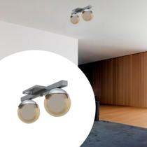 Plafon Sobrepor de Teto lustre Jabuticaba Com 2 Globos Vidros 10cm Para sala, Cozinha, Quarto, Escritório