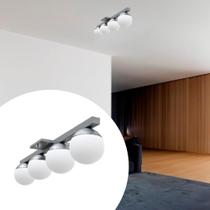 Plafon sobrepor de Teto Lustre Jabuticaba Com 4 Vidro Globo 12cm Bivolt Para Sala, Quarto, Cozinha Plafon sobrepor de Teto Lustre Jabuticaba Com 4 Vidro Globo 12cm Bivolt Para Sala, Quarto, Cozinha