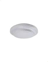 Plafon Sobrepor Duplo Cristal Redondo 25w Led Multicor Abs 127/220v Branco