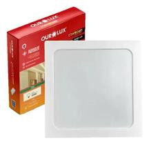 Plafon Sobrepor Led Quadrado 32w 6500k Ourolux 127/220v Branco Plafon Sobrepor Led Quadrado 32w 6500k Ourolux 127/220v Branco