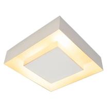 Plafon Sobrepor Luz Indireta 40cm Branco Texturizado - Rioprelustres - 3201/40 BR-TEXT
