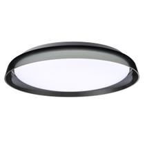 Plafon Sobrepor Miska Fumê E Branco Ø53cm Led 40w 3000k Biv