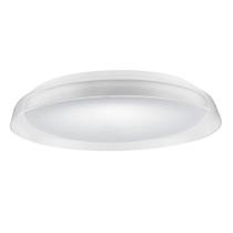 Plafon Sobrepor Miska Transparente e Branco 43cm Led 24W 3000K Bivolt Bella