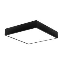 Plafon Sobrepor Quadrado 4000K 40W Bivolt 47x47x8,3cm Alumínio Preto