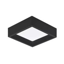 Plafon Sobrepor Recuado Deep 18w 3000k Preto Stella