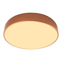 Plafon Sobrepor Redondo Dourado fosco Alumínio Ø40cm Forma da luz