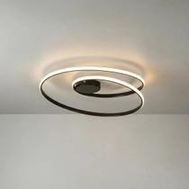 Plafon Sobrepor Slim Preto Com Sequenciador de 3 Tons de Luz 48W Plafon Sobrepor Slim Preto Com Sequenciador de 3 Tons de Luz 48W