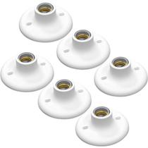 Plafon Soquete Porcelana Branco 6u E27 100w Anti-UV