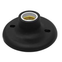 Plafon Soquete Porcelana Preto E27 100w C/ Aditivo Anti-UV