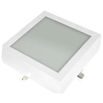 Plafon Space Sobr. Quad. 20cm Alum. Vidro Fosco E-27 1 Lamp. Max 60w Branco