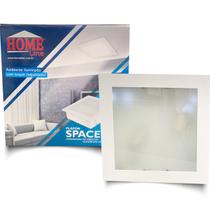 Plafon Space Sobr. Quad. 25cm Alum. Vidro Fosco E-27 2 Lamp. Max 60w Branco