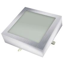 Plafon Space Sobr. Quad. 25cm Alum. Vidro Fosco E-27 2 Lamp. Max 60w Escovado Plafon Space Sobr. Quad. 25cm Alum. Vidro Fosco E-27 2 Lamp. Max 60w Escovado