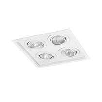 Plafon Spot Embutir Direcionável 4 Lâmpadas Dicroica Branco