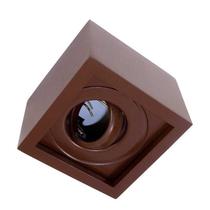 Plafon Spot Quadrado Marrom Sobrepor Gu10 P/ Dicróica Mr16 St1577