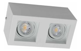 Plafon Spot Sobrepor Box Duplo Branco P/ 2x MR16 Starlumen ST2945 Plafon Spot Sobrepor Box Duplo Branco P/ 2x MR16 Starlumen ST2945
