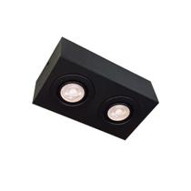 Plafon Spot Sobrepor Direcionável 2 Lâmpadas Par30 Preto RL Plafon Spot Sobrepor Direcionável 2 Lâmpadas Par30 Preto RL