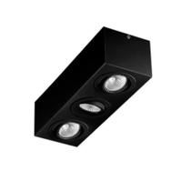 Plafon Spot Sobrepor Direcionável 3 Lâmpadas Par30 Preto RL Plafon Spot Sobrepor Direcionável 3 Lâmpadas Par30 Preto RL