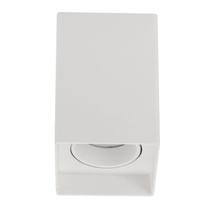 Plafon Spot Sobrepor MR16 Dicroica Quadrado Recuado Branco 10cm
